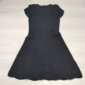 Size XS Leo And Ugo Elegant Black Textured Dress